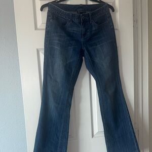 INC International Concepts Dark Blue Flare Jeans